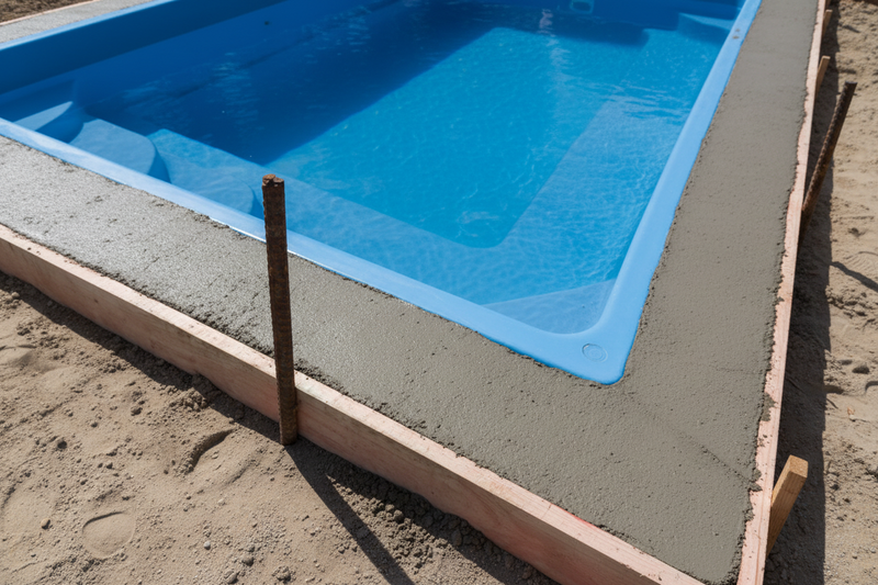 Billabong installation, concrete bond beam poured 