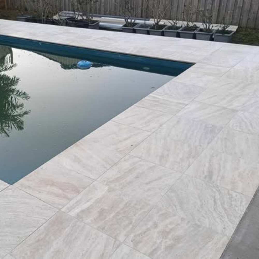 Tiled pool surrounds 